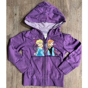 Disney Girl’s Frozen Zip Up Hoodie (size 4)